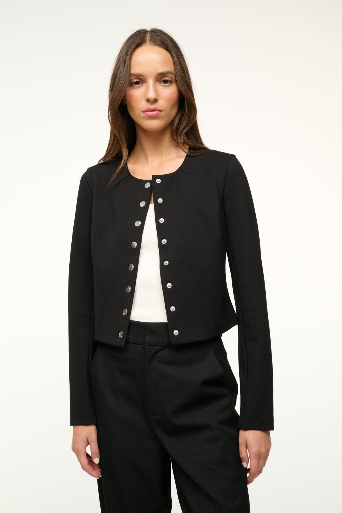 Image CILENTO JACKET | BLACK 1 of 6 and Clicking this image will trigger a zoom pop-up