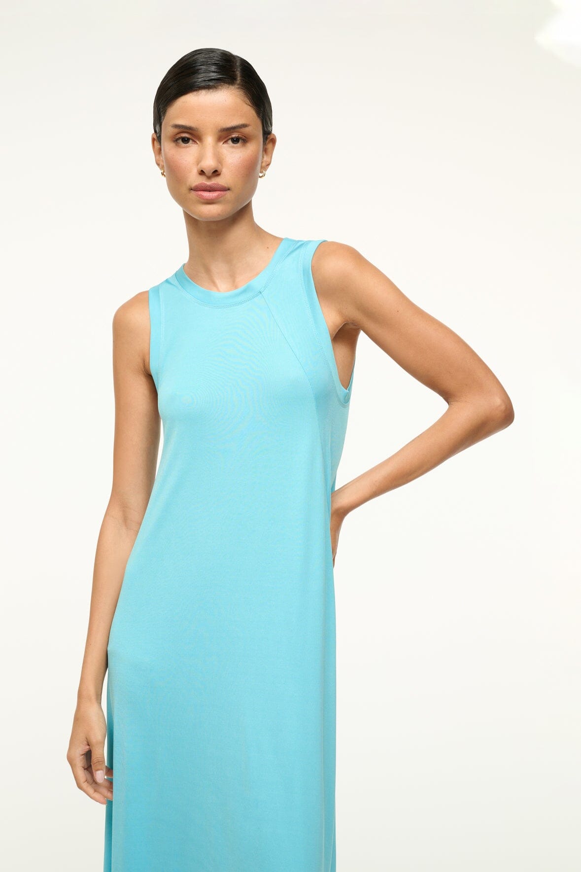 Image DAVI DRESS | AQUA 2 of 5 and Clicking this image will trigger a zoom pop-up