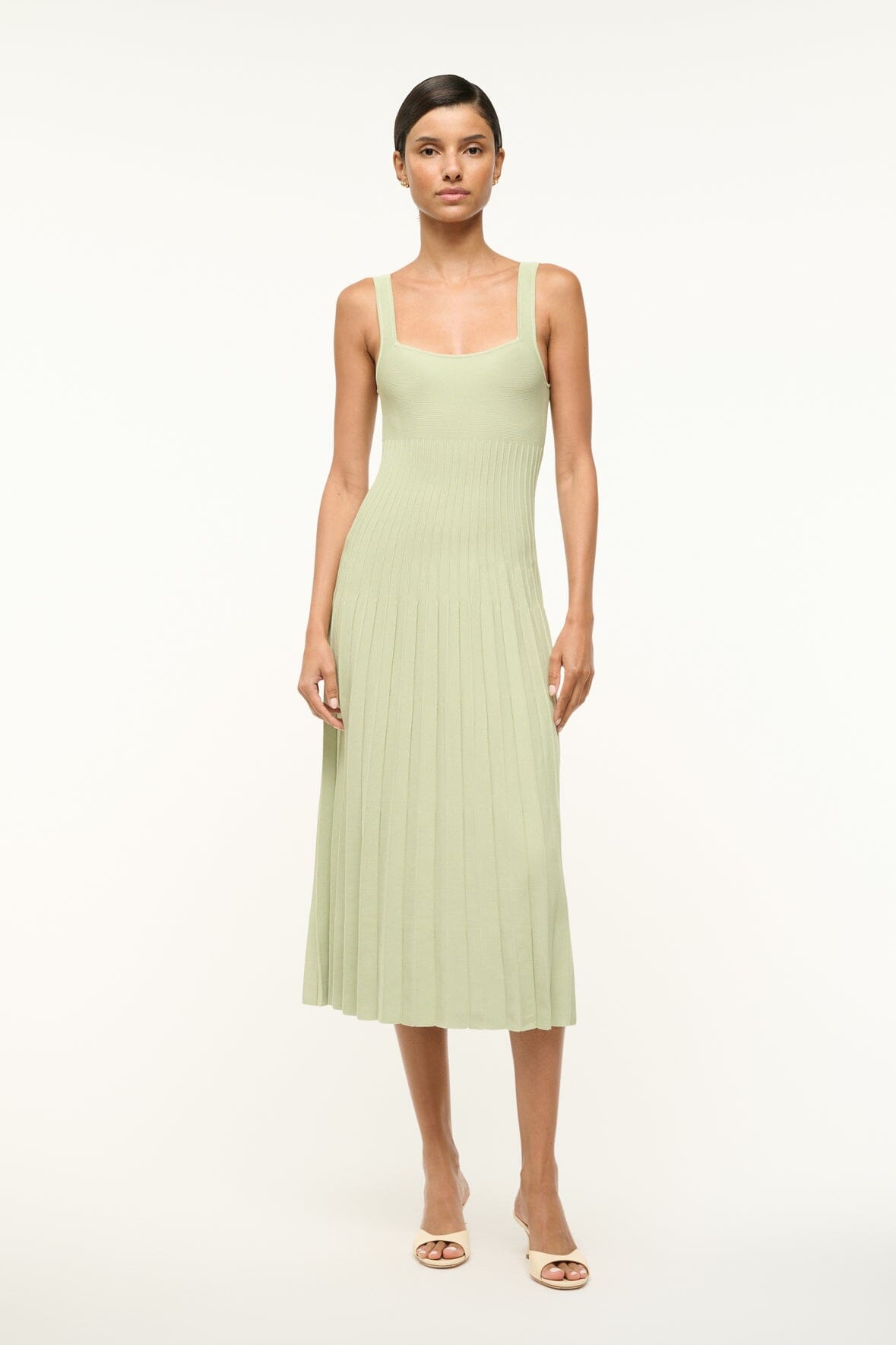 Image ELLISON DRESS | PALE JADE 1 of 3 and Clicking this image will trigger a zoom pop-up