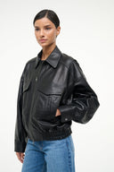 Image EUGENE LEATHER JACKET | BLACK 3 of 5