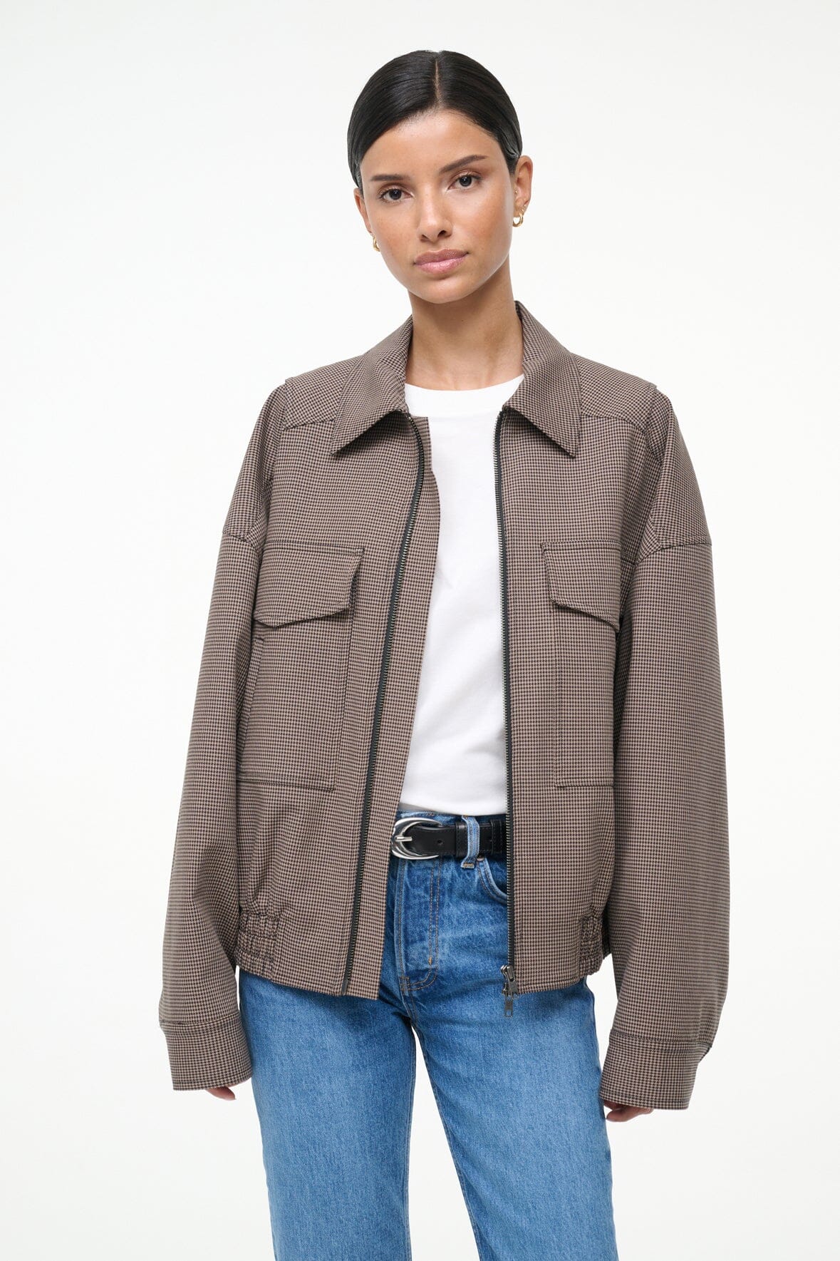 Image EUGENE JACKET | HOUNDSTOOTH 1 of 7 and Clicking this image will trigger a zoom pop-up
