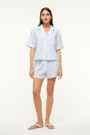 Image GABI COVERUP SHORT | SKY GINGHAM 7 of 7