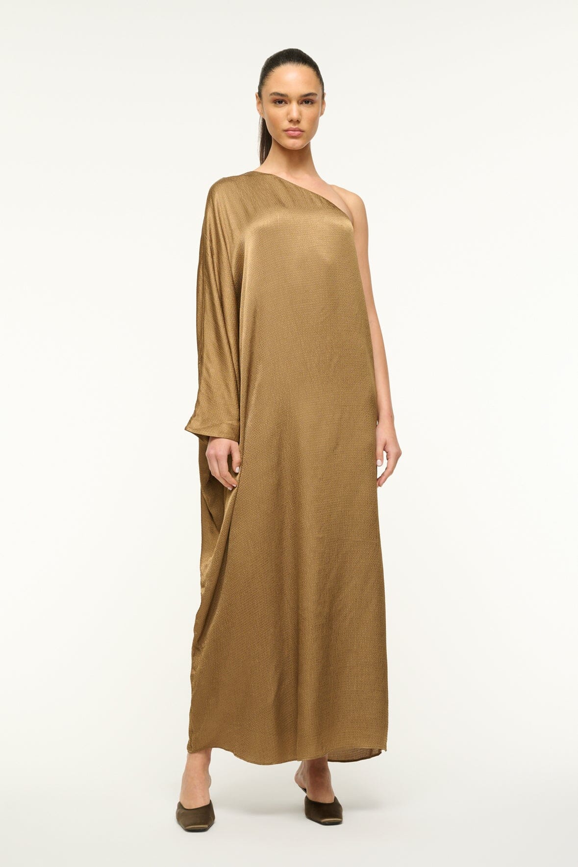 Image SONIA DRESS | CARAMEL 1 of 5 and Clicking this image will trigger a zoom pop-up