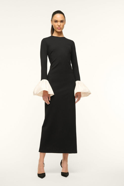 Go to HAWTHORNE MAXI DRESS BLACK IVORY view 1