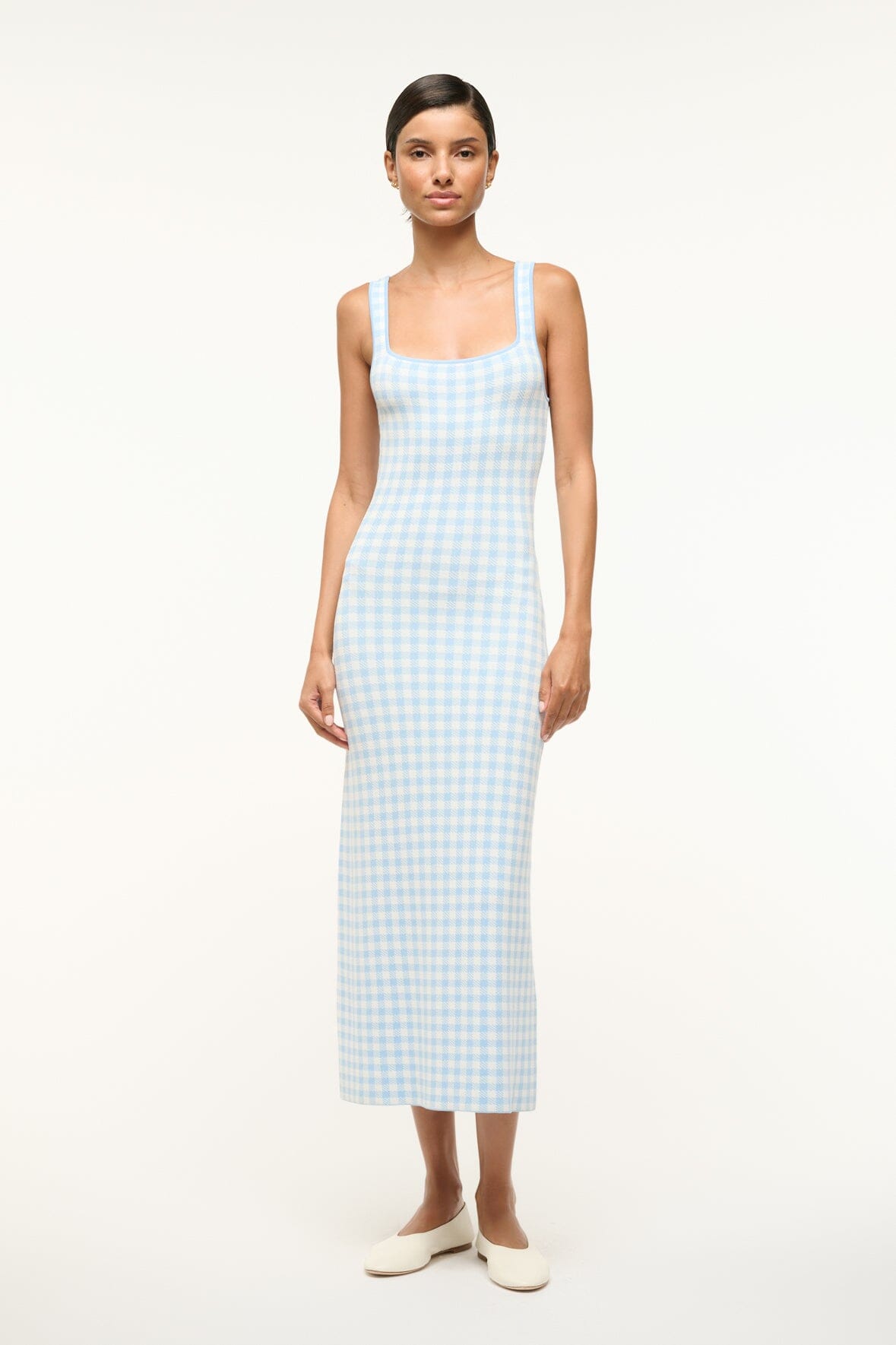 Skies shops Are Blue Navy Plaid Maxi Dress