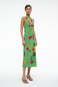 LUCCA SILK DRESS | FARMERS MARKET LEAF