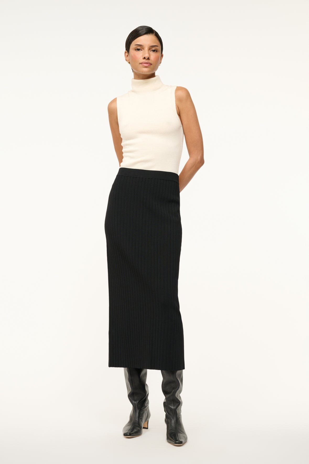 Image LYLE SKIRT | BLACK 2 of 6 and Clicking this image will trigger a zoom pop-up