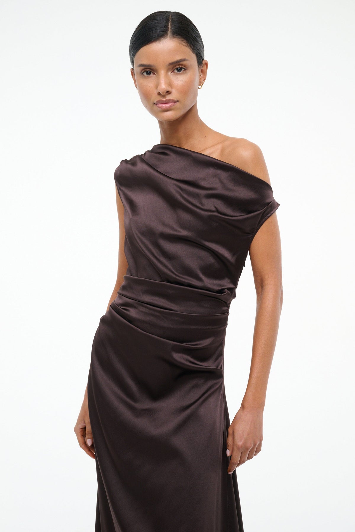 Image PHARE SILK DRESS | EARTH 4 of 6 and Clicking this image will trigger a zoom pop-up