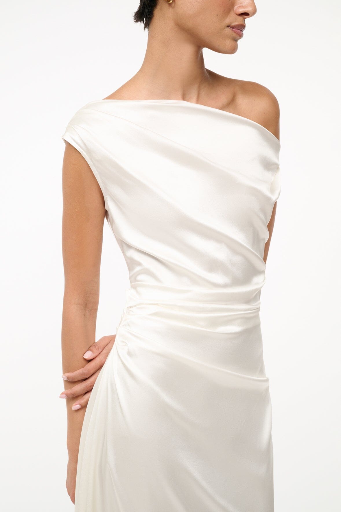 STAUD, Phare Silk Dress in Ivory, Size 0 STAUD, Phare Silk Dress in Ivory, Size 0