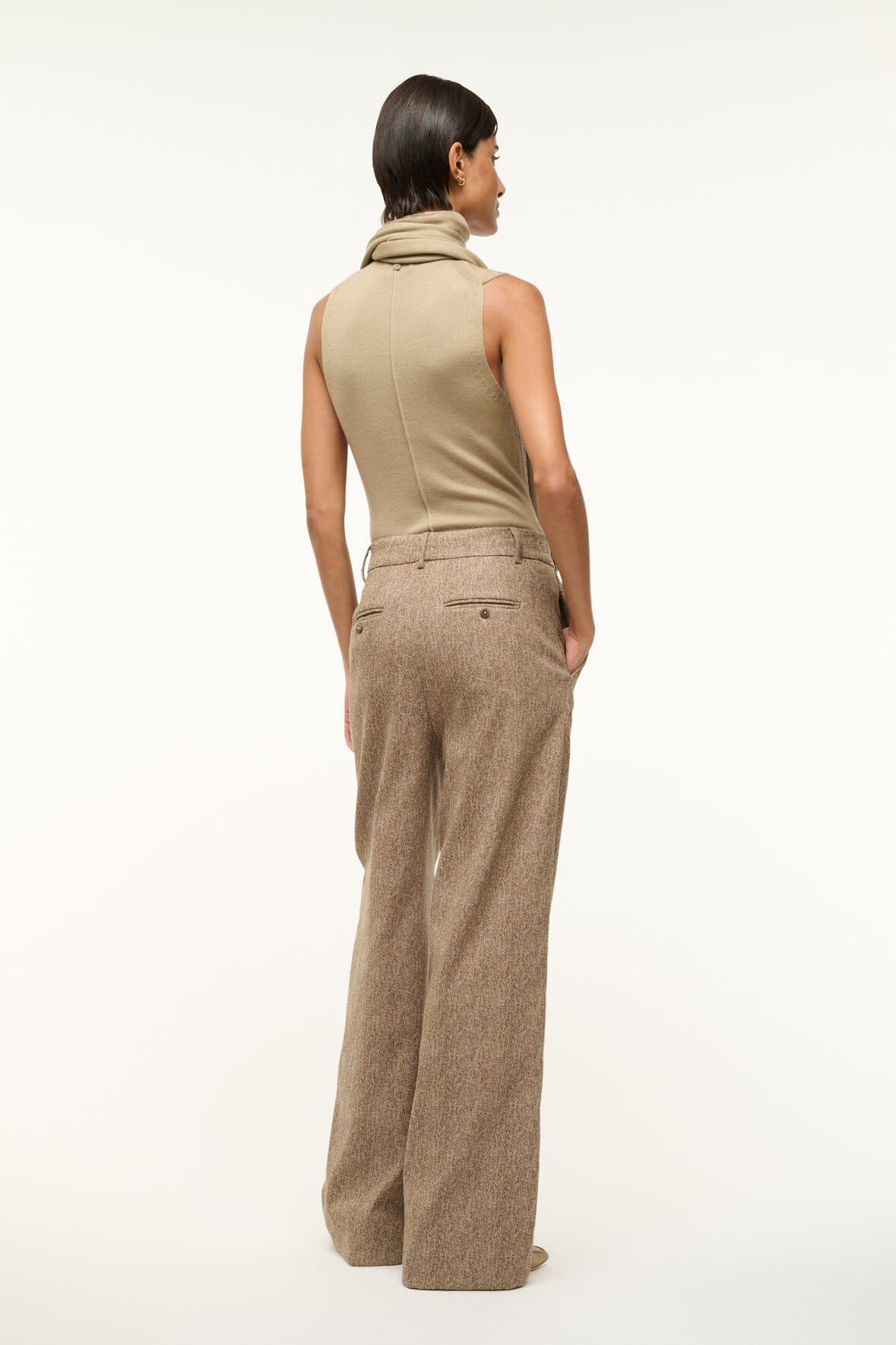 Image PRINCE HERRINGBONE PANT | MOCHA 3 of 6 and Clicking this image will trigger a zoom pop-up