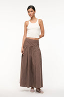 Image PROCIDA SKIRT | DARK OAK MICRO STRIPE 3 of 6