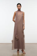 staud fall dress STAUD, Wells Dress in Tangerine, Size 14