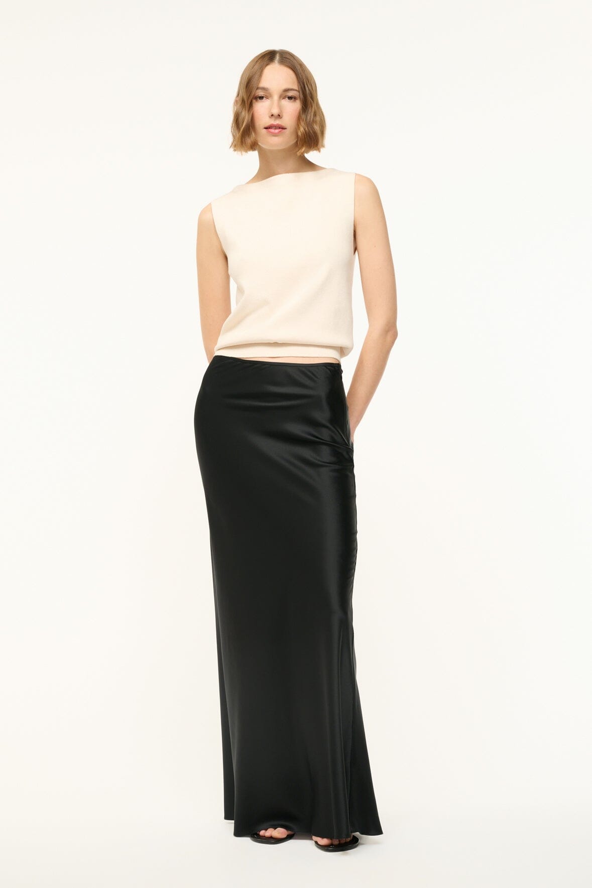 ODIN SILK SKIRT BLACK