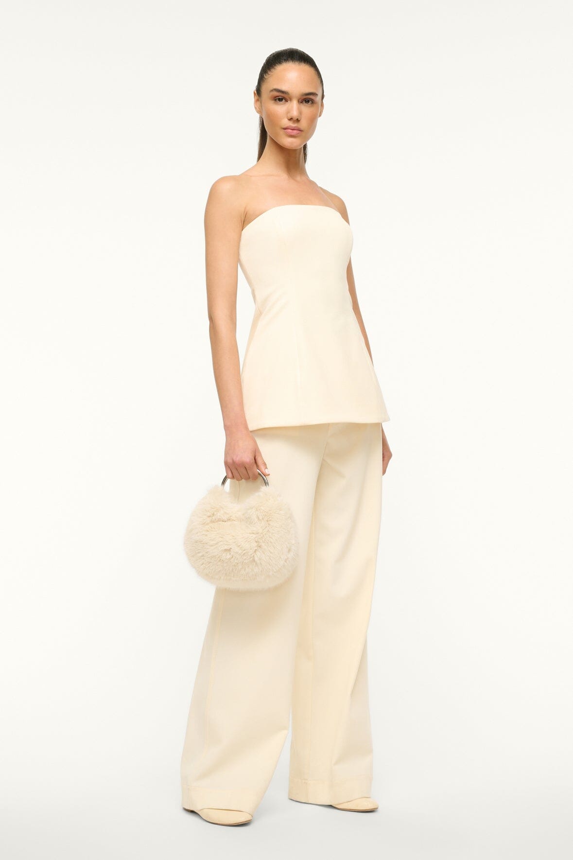 Image ROMEO FAUX FUR BAG | CREAM 2 of 7 and Clicking this image will trigger a zoom pop-up