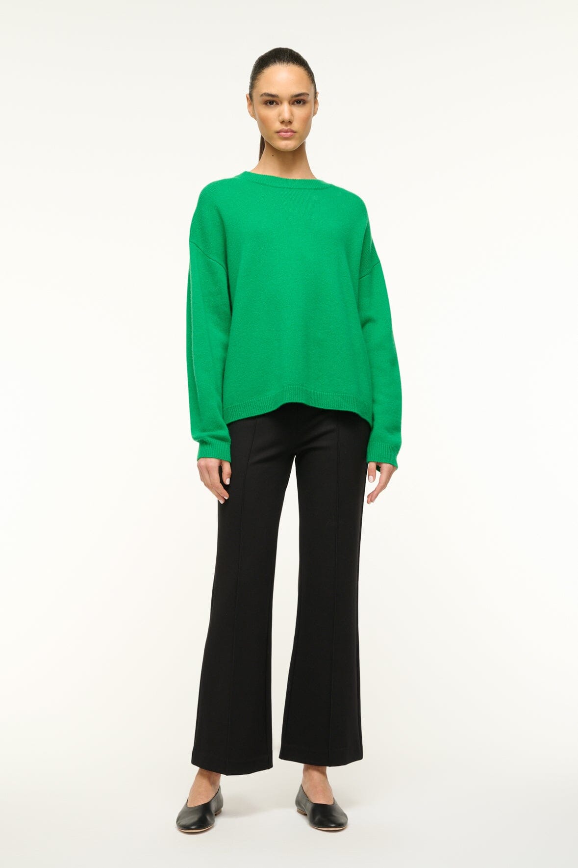 Image SERRANO CASHMERE RELAXED CREW | CLOVER 2 of 4 and Clicking this image will trigger a zoom pop-up