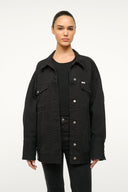 Image STAUD + WRANGLER THE BIGGEST JEAN JACKET | BLACK 1 of 6