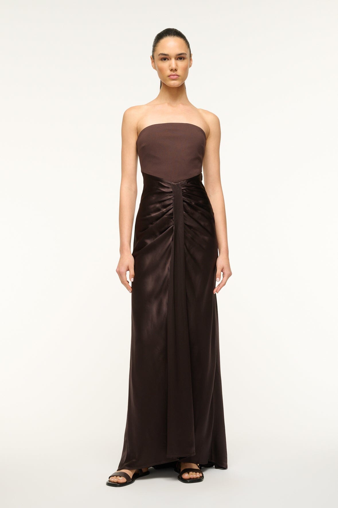 Image WAYFARING DRESS | DARK CHOCOLATE 1 of 5 and Clicking this image will trigger a zoom pop-up