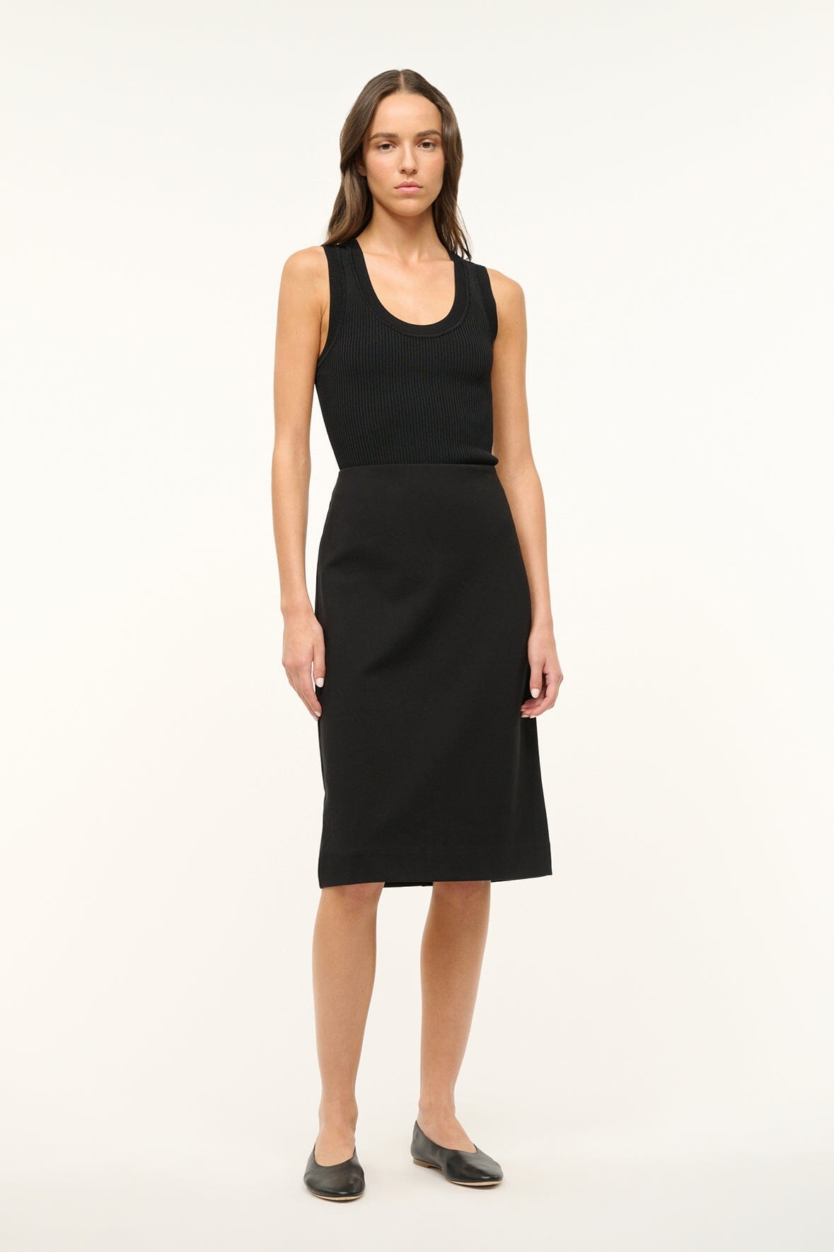 Image PASCALE PENCIL SKIRT | BLACK 1 of 7 and Clicking this image will trigger a zoom pop-up