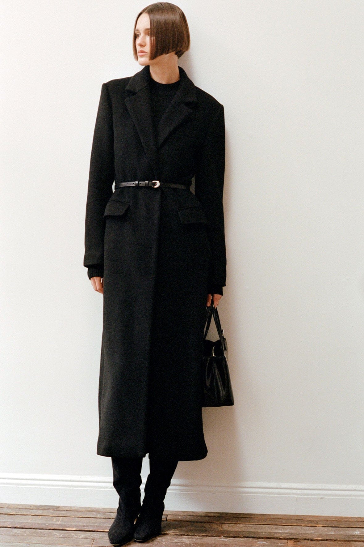 Image SANZA COAT | BLACK 8 of 8 and Clicking this image will trigger a zoom pop-up