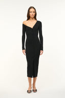 STAUD, Craftsman Sweater Dress in Black, Size XS