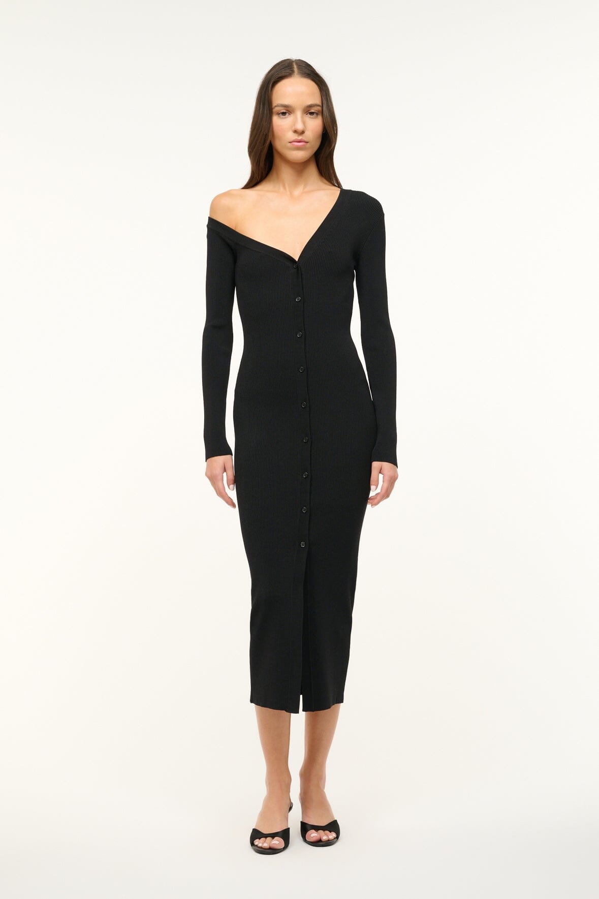 Image CRAFTSMAN SWEATER DRESS | BLACK 1 of 5 and Clicking this image will trigger a zoom pop-up