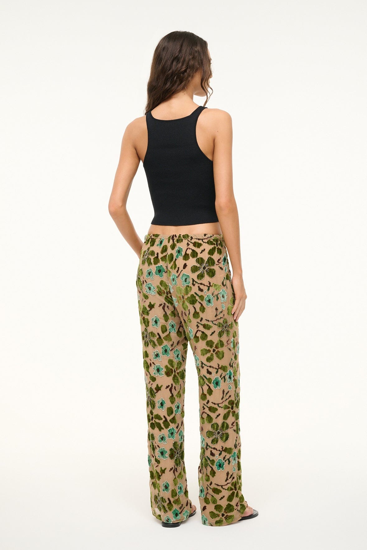 Image AVOLA PANT | MOSS FLORAL TAPESTRY 4 of 7 and Clicking this image will trigger a zoom pop-up