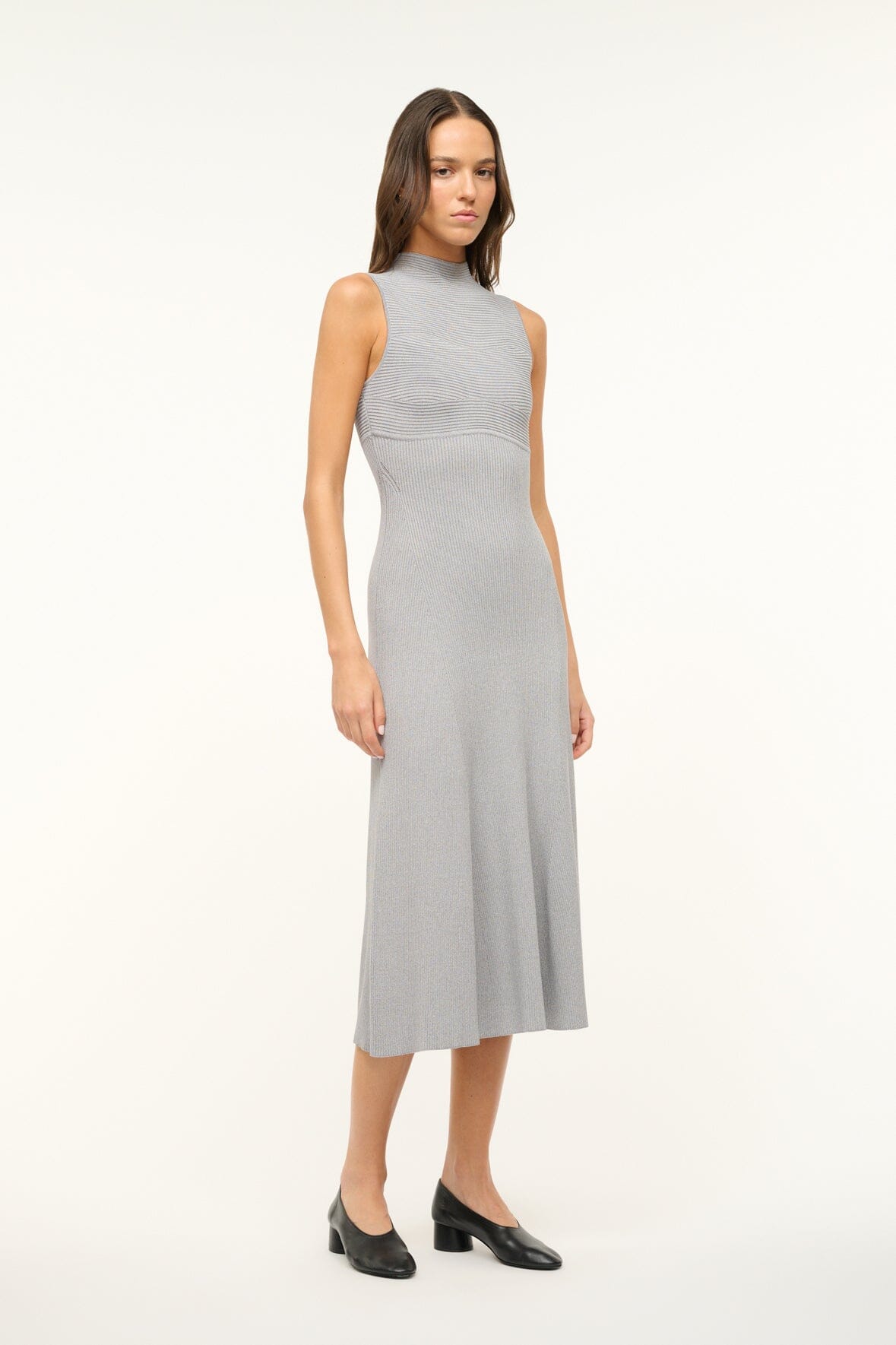 Image MALACHITE DRESS | SPECKLE GREY 1 of 3 and Clicking this image will trigger a zoom pop-up