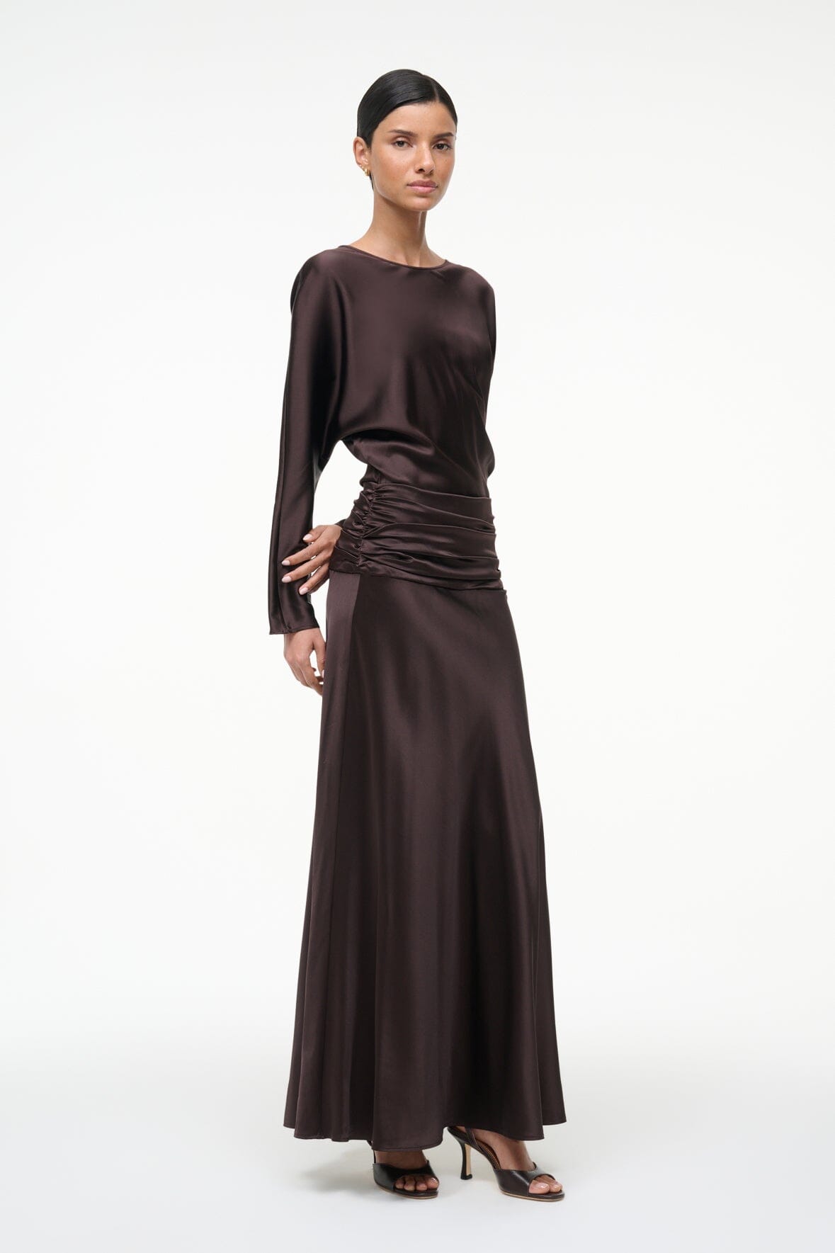 STAUD, Freda Silk Dress in Earth, Size 16 STAUD, Freda Silk Dress in Earth, Size 16