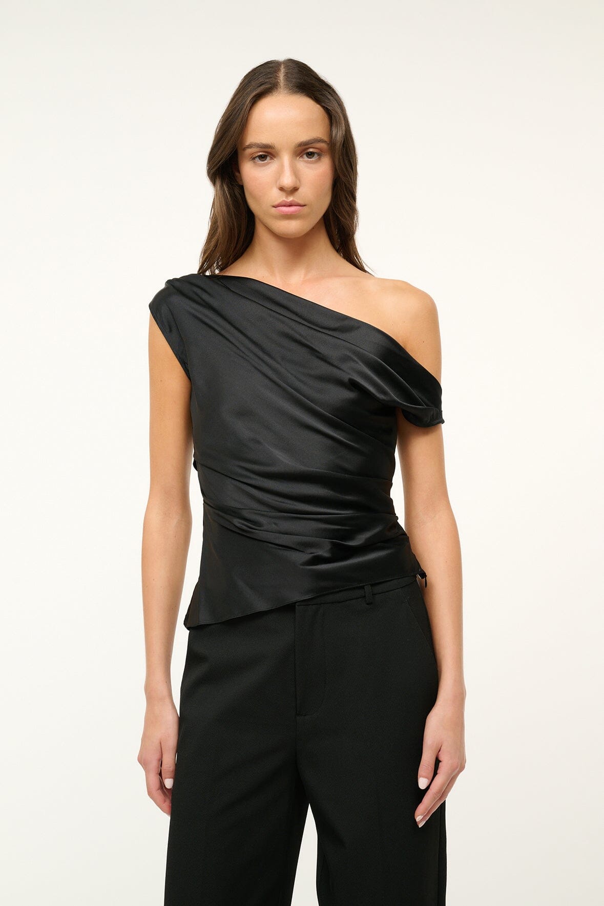 Image PHARE SILK TOP | BLACK 1 of 4 and Clicking this image will trigger a zoom pop-up