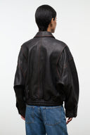 EUGENE LEATHER JACKET | DISTRESSED BROWN DISTRESSED BROWN / XS