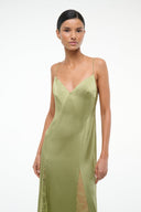 Image TRINITY SILK DRESS | MOSS 5 of 5