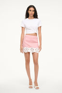 Image MARGAUX LINEN SKIRT | FADED BLUSH WHITE 3 of 8