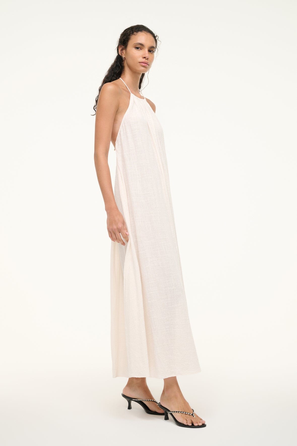 Image NIGHTSHADE MAXI COVERUP DRESS | BUTTERCREAM 3 of 7 and Clicking this image will trigger a zoom pop-up