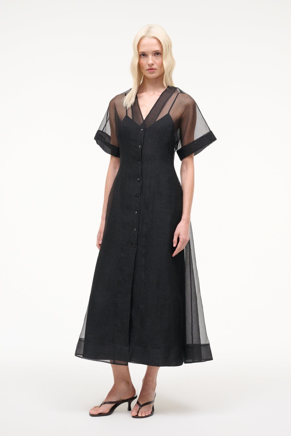 STAUD, Elle Dress in Black, Size Large STAUD, Elle Dress in Black, Size Large