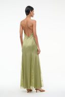 Image TRINITY SILK DRESS | MOSS 3 of 5