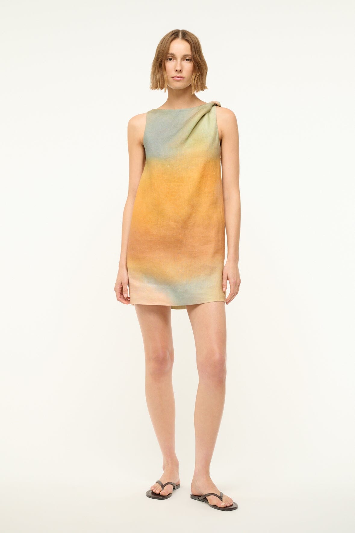 Image BOA LINEN DRESS | PASTEL CLOUDS 5 of 6 and Clicking this image will trigger a zoom pop-up