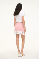 Image MARGAUX LINEN SKIRT | FADED BLUSH WHITE 4 of 8