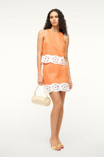 MARGAUX LINEN SKIRT | APRICOT WHITE