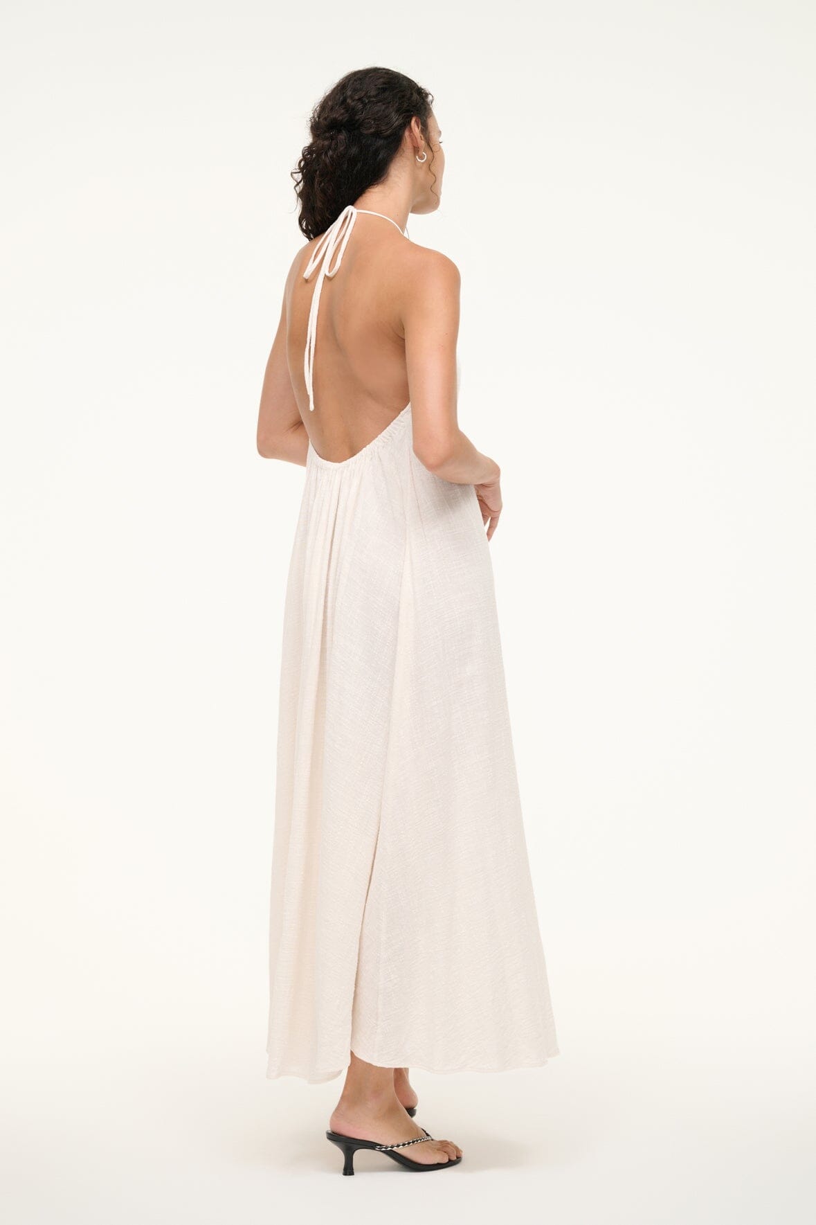 Image NIGHTSHADE MAXI COVERUP DRESS | BUTTERCREAM 2 of 7 and Clicking this image will trigger a zoom pop-up