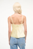 EVANGELINE SILK TOP | KEY LIME