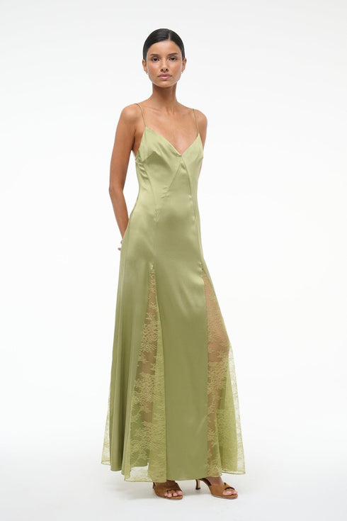 Go to TRINITY SILK DRESS MOSS view 2