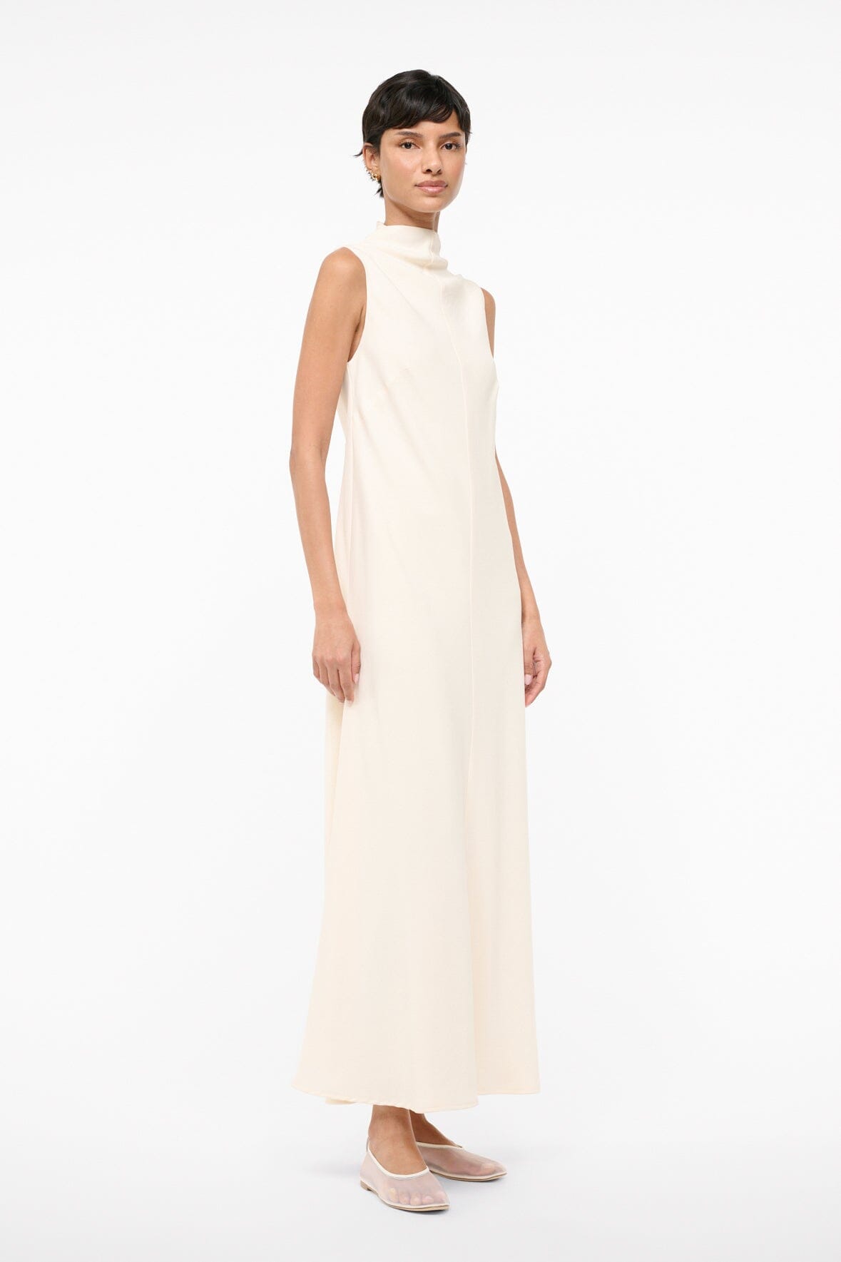 araya dress rose gold STAUD Women's Araya Dress, Rose Gold, M at Amazon Women's Clothing store