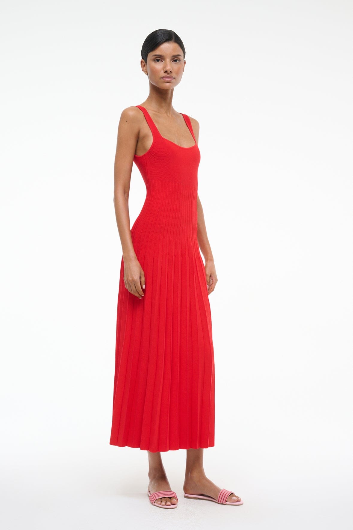 staud pink red dress Staud Pink Gown by Staud