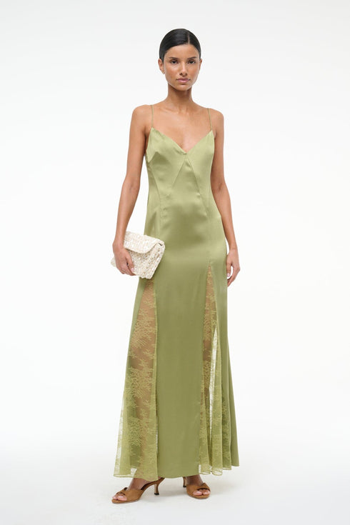 Go to TRINITY SILK DRESS MOSS view 1