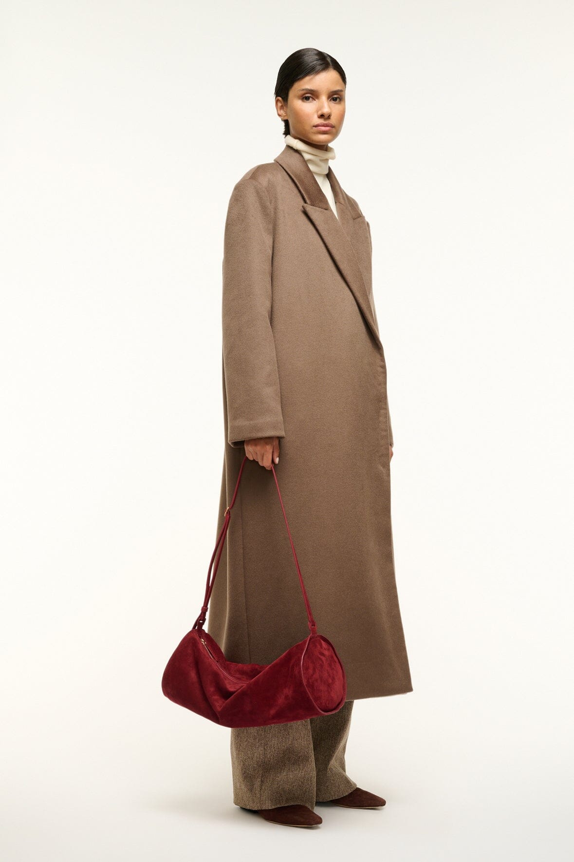 Image SERGE COAT | DEEP TAUPE 2 of 8 and Clicking this image will trigger a zoom pop-up