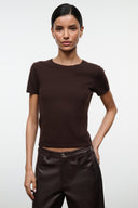 EASY CASHMERE TEE | DARK CHOCOLATE DARK CHOCOLATE / XS
