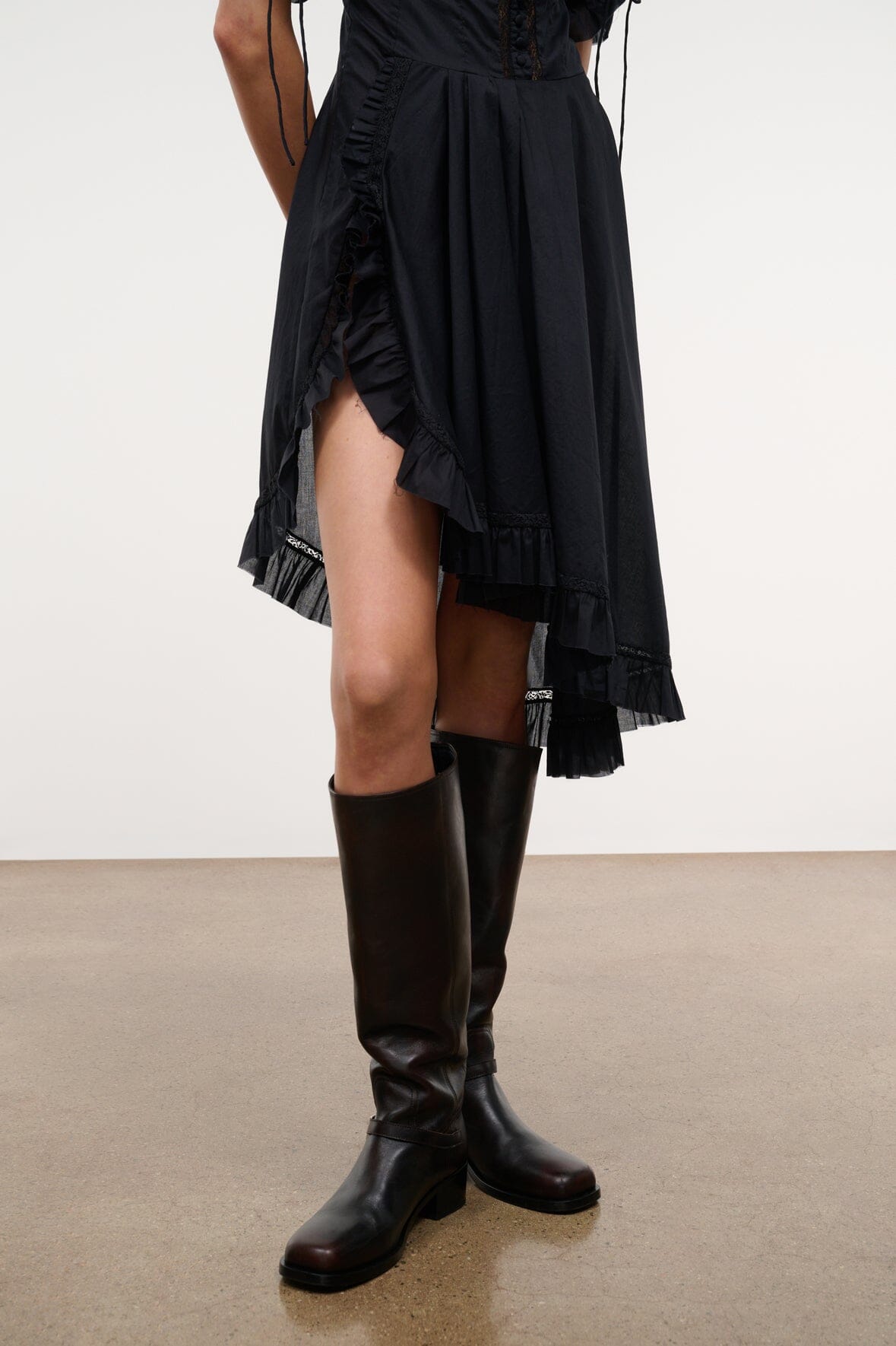 STAUD PAOLINA DRESS BLACK