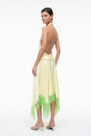 ELIRA SILK DRESS | KEY LIME SPROUT