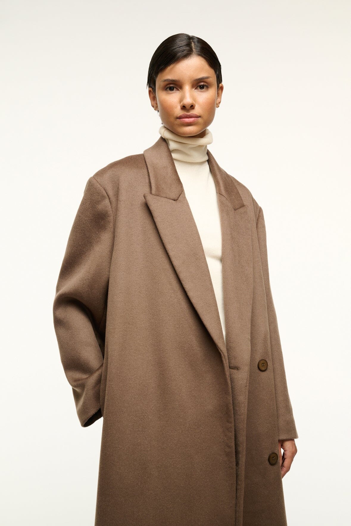 Image SERGE COAT | DEEP TAUPE 4 of 9 and Clicking this image will trigger a zoom pop-up