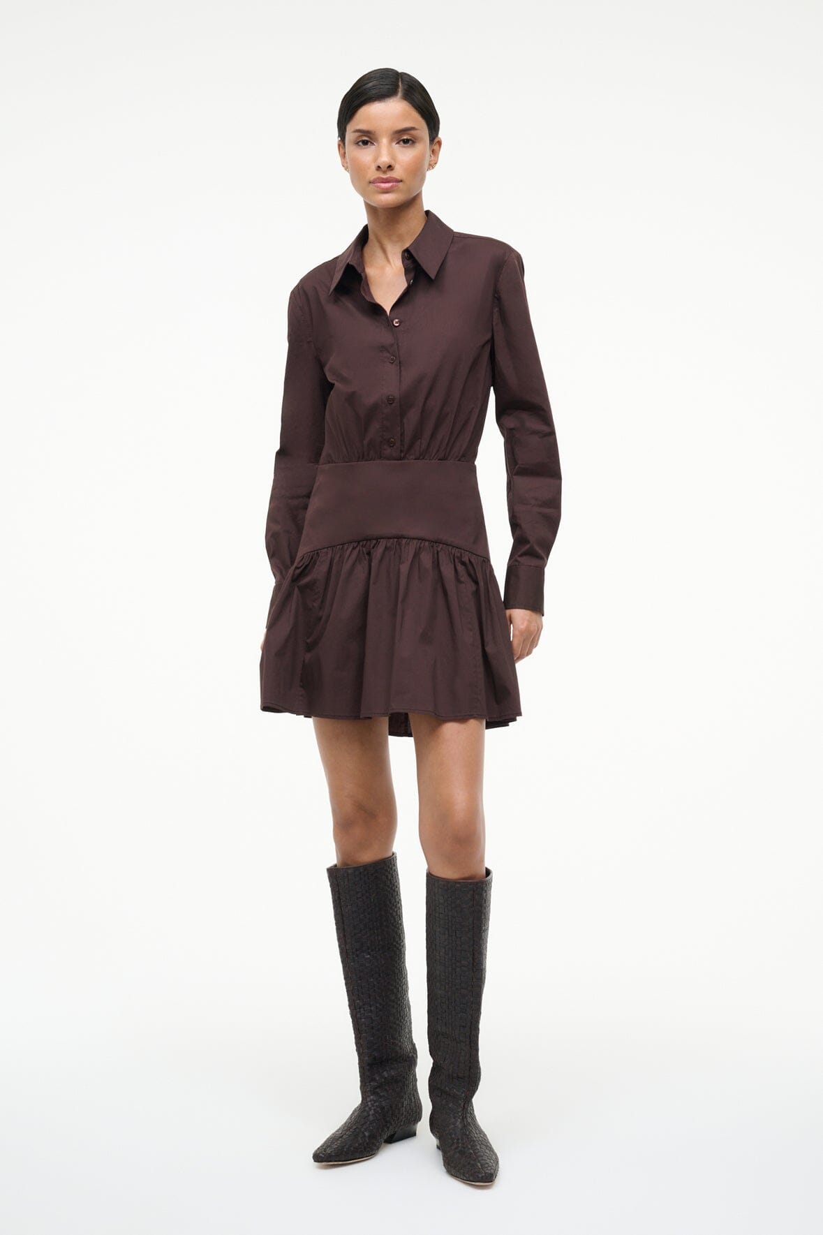 Image WALLY FLAT BOOT | ESPRESSO WOVEN LEATHER 8 of 9 and Clicking this image will trigger a zoom pop-up